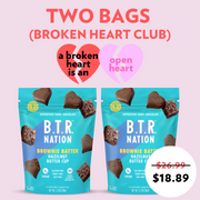 BROKEN HEARTS: Brownie Batter Hazelnut Butter Hearts (2 Bags)