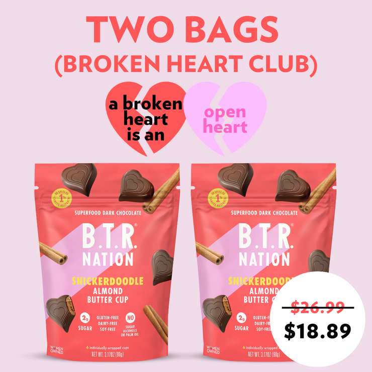 BROKEN HEARTS: Dark Chocolate Snickerdoodle Almond Butter (2 Bags)